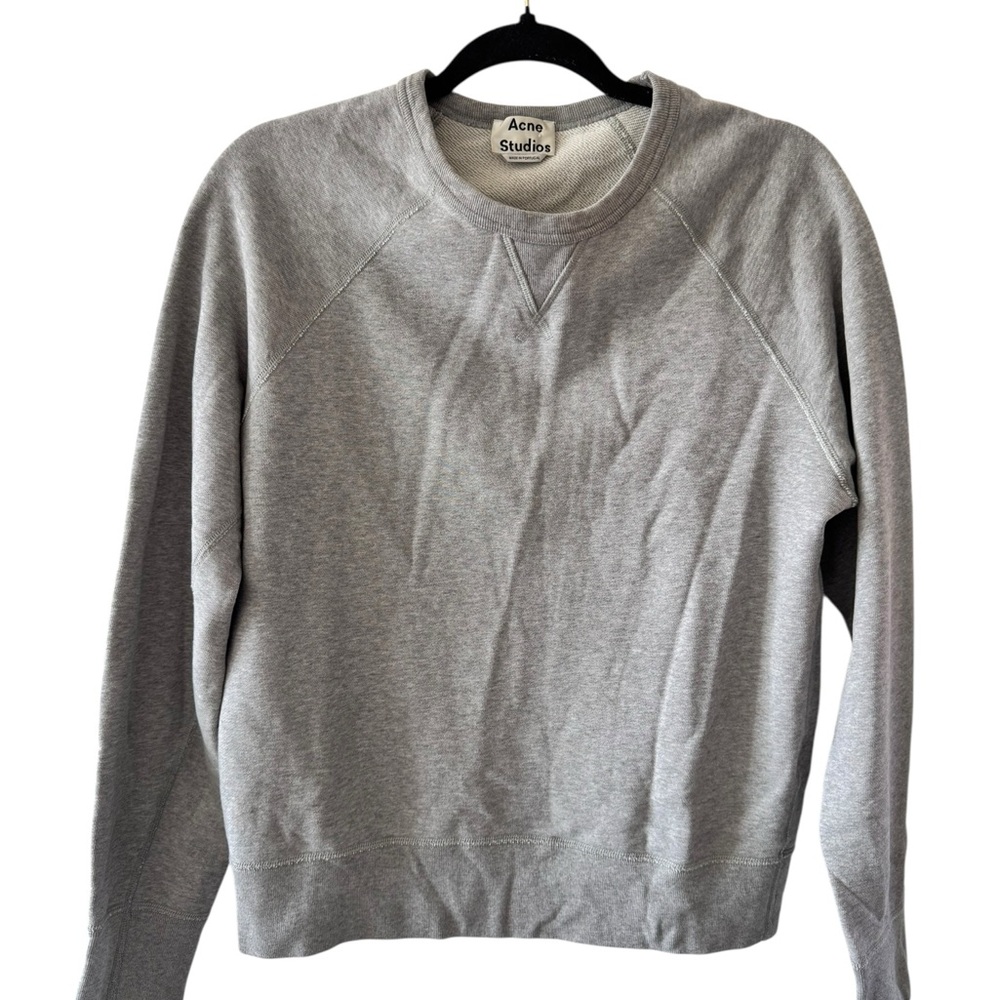 Acne Studios Light Gray Crewneck college Sweatshirt XS